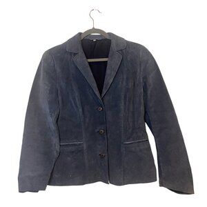 VINTAGE Trio Blue Suede Jacket from Serbia